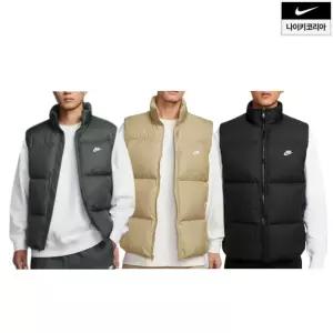 국내정품 나이키 패딩 베스트 남성용 베이직 루즈핏 경량 레이어드 다운 조끼