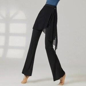 댄스복 의상 라틴 라인 플레어 사교 연습복 메쉬 줌바 연습 스커트 클래식 바지 댄스 공연복 모던 무대 살사