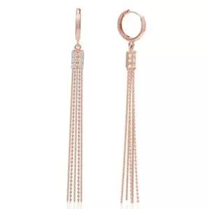 14K GOLD 로즈골드 샹들리에 롱 드롭 원터치 귀걸이