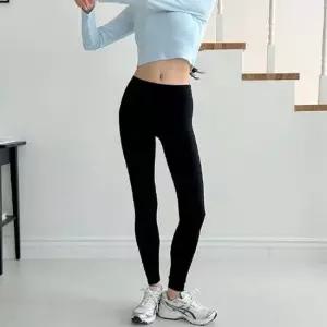 따뜻한 데일리 얇은 무채색 여자 기모 레깅스