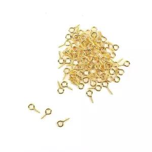 키링 미니어처 부자재 골드 9자핀 100개입 골드구자핀 9자핀 구자못