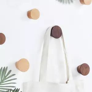 원목후크 나무후크 우드후크 벽옷걸이 원형 호두나무 나무후크 우드후크