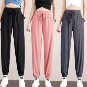 쿨링팬츠 여자 고무줄바지 밴딩 배기바지 조거팬츠 아이스바지