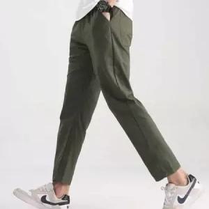 남자고무줄바지 봄여름 남자 데일리룩 베이직 일자 팬츠 끈밴딩 바지