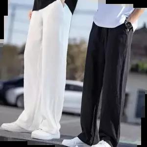 밴딩바지 남자 소프트 린넨 슬랙스 쿨팬츠 일자 밴딩 편한 마