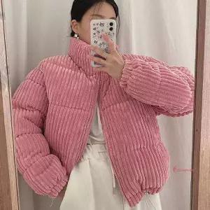 남자 남성 여성 코듀로이패딩 웰론 하이넥 여자 겨울 스트링 숏패딩 경량 방한 롱점퍼wxy795