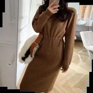 가을원피스 니트원피스 니트 루즈핏 겨울 스트링 원피