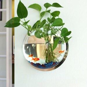 벽걸이 수족관 인테리어 주택 사무실 수조 붕어 소형 열대어 아파트 거실 어항
