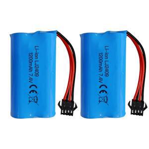 EC08 RC 보트 자동차 모델 예비 배터리에 대 한 SM-4P 4 핀 플러그와 2PCS 7.4V 1200mAh 리튬