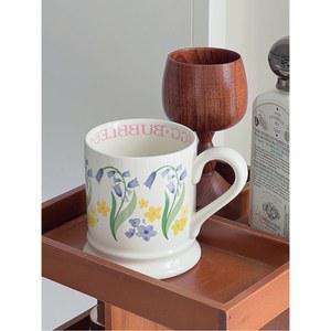 감성 수입 플라워 레트로 세라믹 빈티지 머그 머그컵