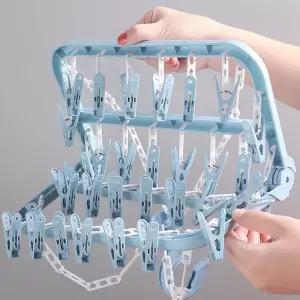 만능 32클립 양말 속옷 빨래 건조대/집게/소형/이동/휴대/여행/원룸/양말걸이/모빌/장갑/아이옷/손수건