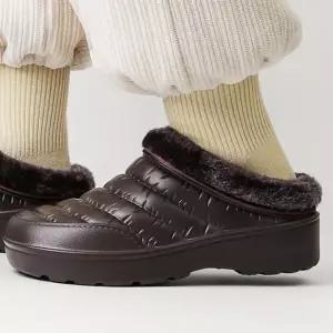 털 안감 슬리퍼 푹신한 따뜻한 사무실 여성 털 슬리퍼 겨울 실내화 실내용 미끄럼 방한화 논슬립 방한 실내