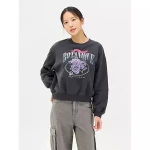 탑텐 여성) 플리스 그래픽 스웨트셔츠_MSE4TR2902 2007387