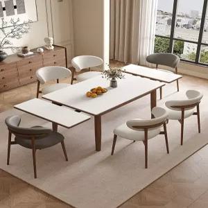세라믹식탁 포세린 식탁 벤치 마블화이트 세트 의자 확장형 테이블