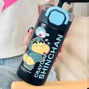 짱구 캐릭터 컬러풀 빨대 텀블러 아이스컵 560ml 블랙
