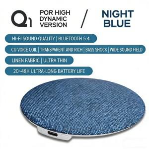 Q1Pro 휴대용 슬림 베개 블루투스 5.4 스피커, 고품질 스테레오 사운드, 미니 수면 음악 디스크 침실용