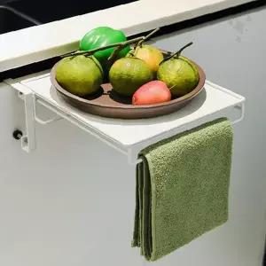 주방 작업대 보조 선반 접이식 구조 공간 확장 조리 준비 도마 거치 수건 걸이