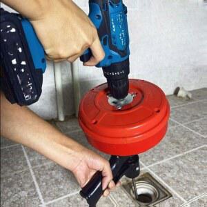 전동스프링청소기 배수관 스프링 드릴 하수구뚫는기계 거름망 준설 2800W 220v