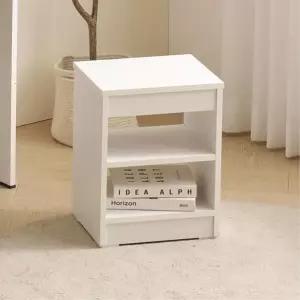 페미닌 오픈 선반수납형 화장대스툴 의자 협탁테이블