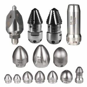 하수도 고압세척 광산 130L 스틸 노즐 수류탄 고압 6홀 하수구 계란형 세척