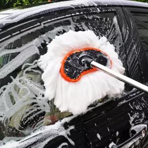 차량용 세차 브러쉬 확장형 자동차 세차봉 자동 세차 브러쉬 밀대 극세사 청소용 세차용 걸레 세척 관리