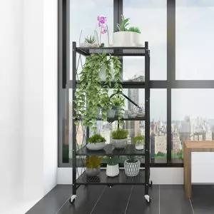 폴딩 선반 다용도 조립 5단 접이식 선반 거실 수납 이동형 원터치 이동식 수납장 진열대 베란다 무볼트