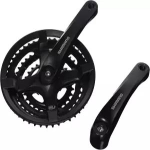 시마노 투어니 알루-케튼 휠 세트 크랭크 170mm 48/38/28 톱니 체인 링 은색 검은색 6550