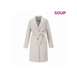 [하프클럽/숲]SOUP 테일러드 싱글 투버튼 벨티드 코트 SBAHC90