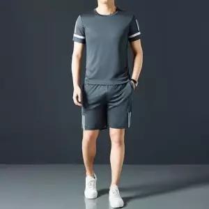 남자 바지 하계 반바지 상의 솔리드 빅사이즈 스킨 반팔 세트 반팔세트 럭셔리 5부 원픽1