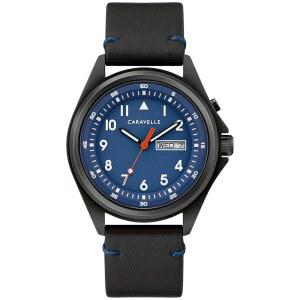 [미국배송] 카라벨 바이 불로바 남성 전통 3핸드 데이 및 데이트 쿼츠 워치 라이트 업 스테인리스 스틸 40MM