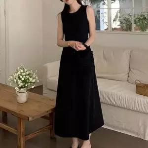 비욘드라이프J CVQ 시크 민소매 롱원피스 데일리룩