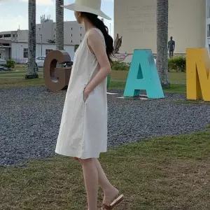 비욘드라이프J CUZ 여름 민소매 체형커버 린넨 원피스