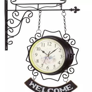 양면 빈티지 철제 현관 인테리어 모던 거실 벽시계