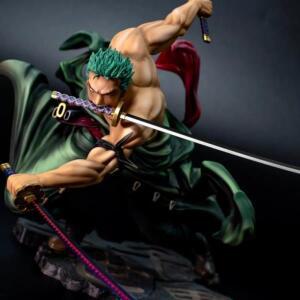 반다이 반프레스토 조로 모델 원피스 세천 애니메이션 피규어 데스크탑 장식품 어린이 선물 인형 트렌디