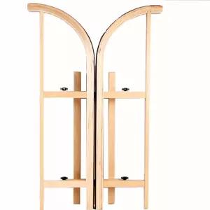 접이식 원목 눈썰매 겨울레저 내구성 2인용 휴대용