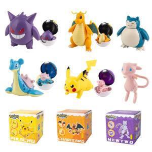 포켓몬 피규어 Dragonite Gengar M Snorlax Lapras Pokeball 엘프 공 변형 장난감 피카추 몬스터 교육 어린