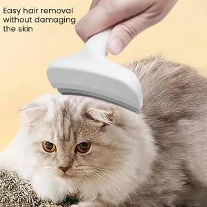 인체 공학적 핸들이 스테인레스 스틸 슬리커 브러시 긴 숏 머리 용 엉킴 방지 손질 도구 애완 동물 관리 용