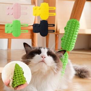 애완 동물 고양이 제모 마사지 빗 개 스크래치 마찰 브러시  손질 Selfcleaning 청소