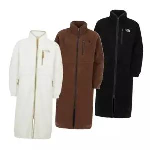 [노스페이스]NC4FR85 여성 루즈핏 롱플리스 테디 후리스 코트 자켓 657570