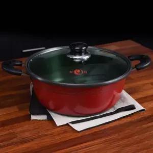 [골드스마일]넘침 방지 스테인리스 양수 냄비 전골 곰솥 블랙 레드