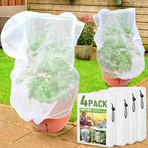 YUYIUS 나무 그물, 정원 보호를 위한 블루베리 부시 그물 덮개, 딸기, 토마토, 새, 매미의 벌레 그물망을 4Pcs 식물 그물망