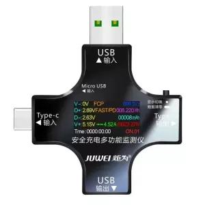 USB 테스터 TFT TypeC 측정 디지 전압계 측정기 Bluetooth 전류 전압 PD