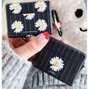 코스모스 사각 데이지꽃 에어팟 프로전용 이어폰 케이스 가벼운 정리파우치