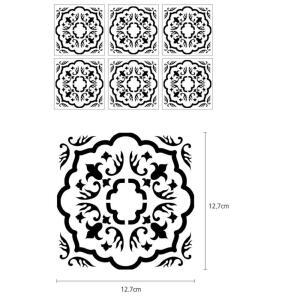 욕실 욕조바닥 미끄럼 사고방지 레트로패턴 유럽풍 논슬립 스티커 6p 물에강한