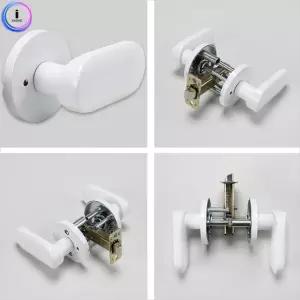 방문 열쇠없는 문고리 고급진 귀여운 화이트 레버형 손잡이 욕실 도어록 튼튼한