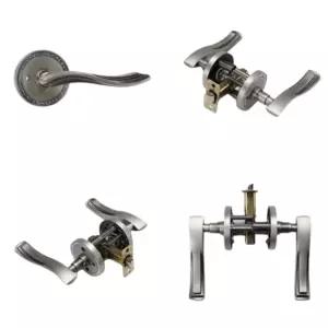 가정용 열쇠없는 방문 문고리 레트로 레버형 손잡이 욕실용 도어록 셀프 예쁜