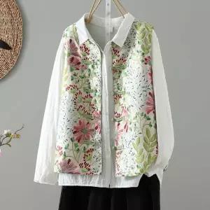 여친 봄 조끼 자수 나시 빅사이즈 코트 원픽1