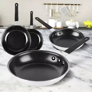 논스틱 코팅 프라이팬 세트 계란 볶음 미니 가정용 주방 조리 도구 철제 손잡이