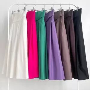 [옷자락]여성 레이어드 플레어 스커트 7색 비비드 롱스커트