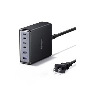 UGREEN 100W USB C 충전소 USB-C 4개와 USB-A 2개가 장착된 6포트 GaN 데스크탑 충전기 Pro /Air용 스마트 전원 분배 Dell XPS 17 /16 /15 갤럭시 S25 /S24 픽셀 10 /9